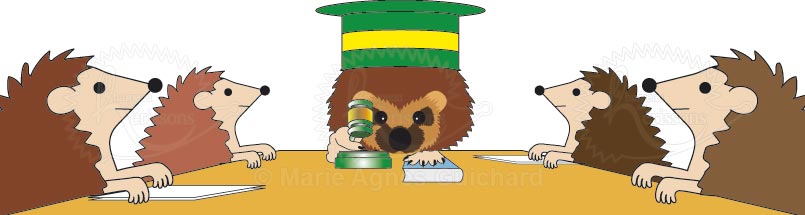 Dessin hérisson en juge